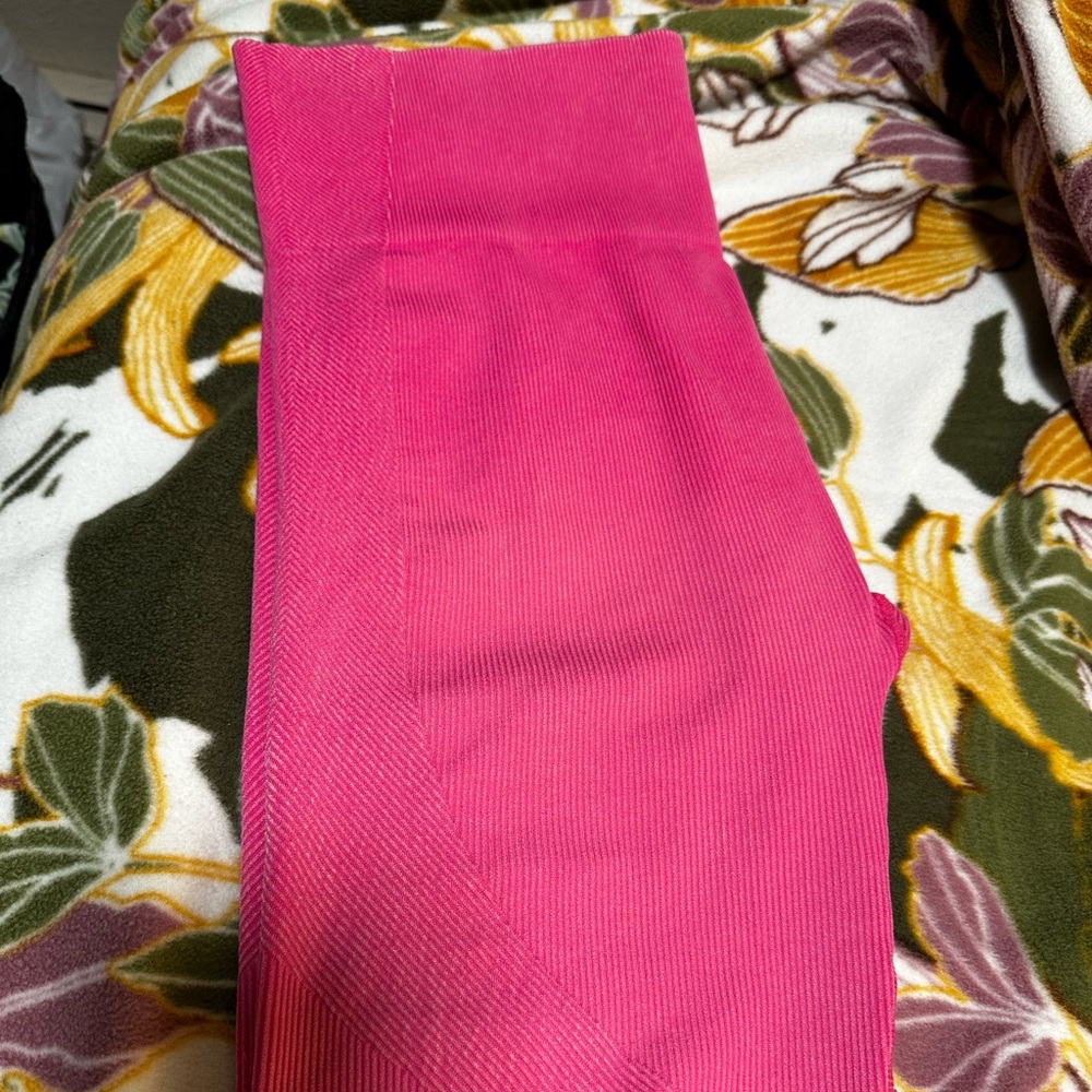 Hot pink ribbed leggings - Target